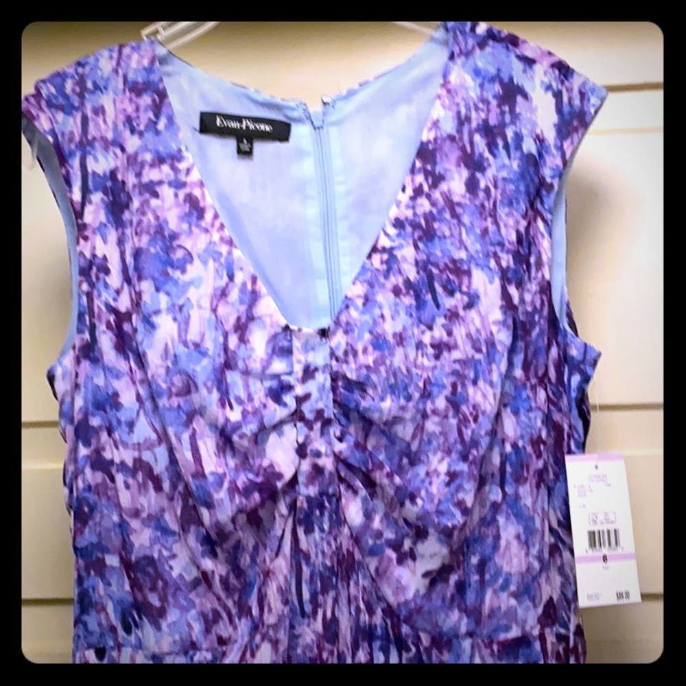 Evan Picone sleeveless print dress size 6